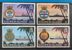 PC259 - Solomon Island 1981 Steme/ corabii, vapoare, serie MNH, 4v foto