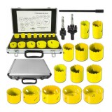 Set carote bimetal 17 piese, geanta, 19-76mm Verke