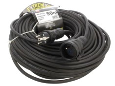 Prelungitor alimentare KEL 3x2,5mm2 50m 16A cu 1 priză neagră