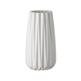 Vaza decorativa din ceramica, Design modern, Alb, 12x19 cm, ATU-087253, Oem
