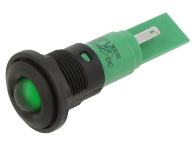 Lampă de control LED verde 24V &amp;Oslash;16mm foto