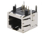 Soclu RJ45 8P8C Aurit pentru PCB THT