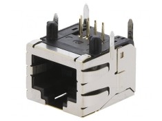 Soclu RJ45 8P8C Aurit pentru PCB THT