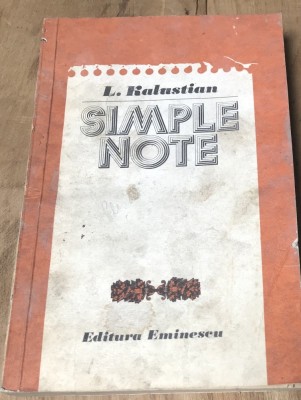 LITR23 Simple Note - L. Kalustian foto
