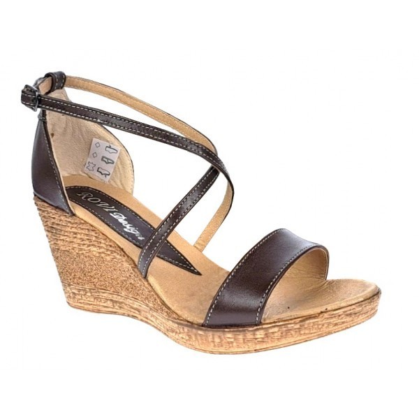 Sandale dama din piele naturala maro - Made in Romania S7MARO