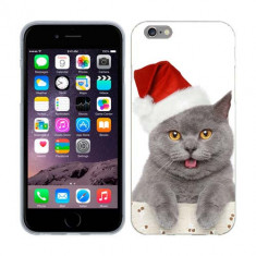 Husa iPhone 6 iPhone 6S Silicon Gel Tpu Model Craciun Christmas Kitty foto