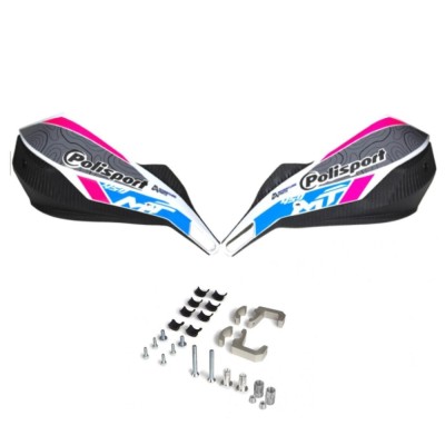 Handguarduri CF Moto 450 MT Polisport Adventure Parts albastru / roz foto