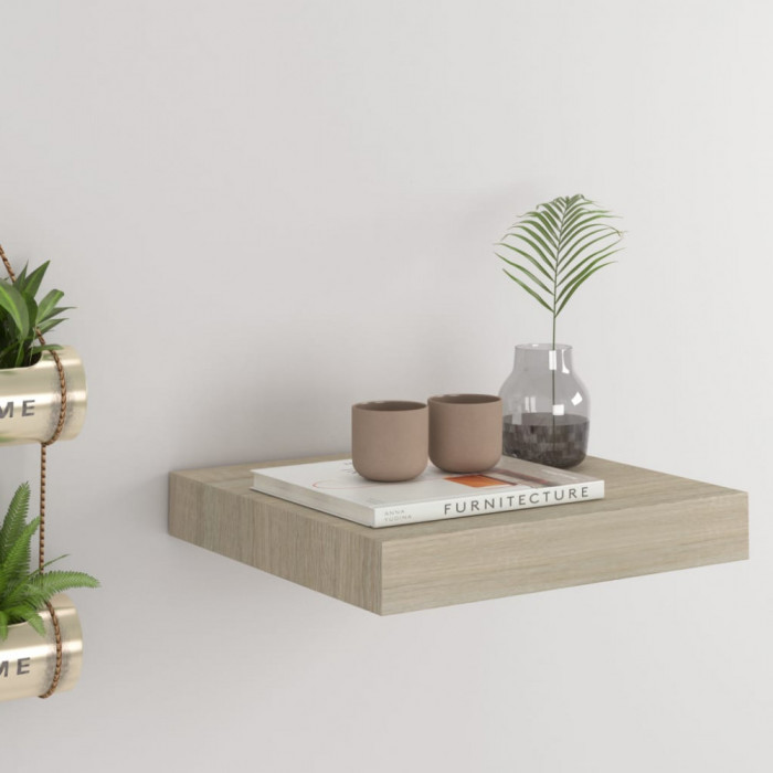 vidaXL Raft de perete suspendat, stejar, 23x23,5x3,8 cm, MDF 323865