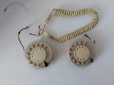 Lot 2 mecanisme disc rotativ telefon vintage Made in Poland - Piese originale RWT anii 70-80 - Pentru restaurari sau proiecte retro