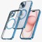 Huse silicon cu incarcare magetica wireless pentru Iphone 15 Albastru