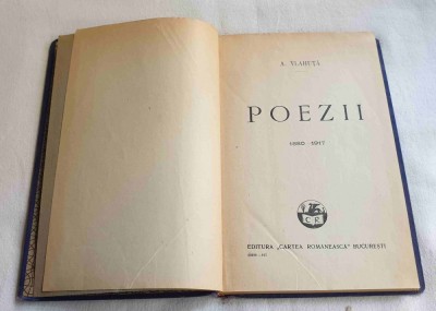 Carte de colectie anul 1927 POEZII - A. Vlahuta - Ed. Cartea Romaneasca foto