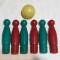 POPICE set din plastic, jucarie romaneasca veche de colectie, anii 1970