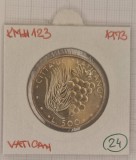Vatican, 500 Lire, Argint,1973, KM#123, comemorativa, stare foarte buna, Europa