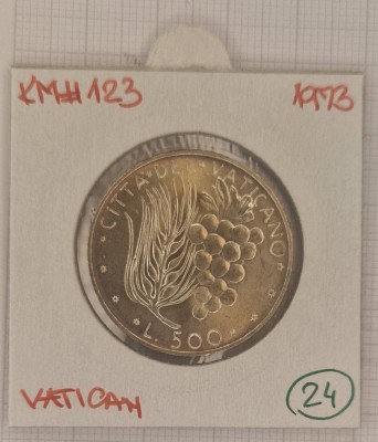 Vatican, 500 Lire, Argint,1973, KM#123, comemorativa, stare foarte buna foto