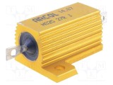 Rezistor ARCOL bobinat cu radiator 27&Omega; 25W &plusmn;5% pentru lipit