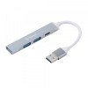 Hub USB Techsuit H19 PolarisBridge, 4in1, Gri Alb, Universal