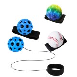 Cumpara ieftin Pachet 4 mingi Space Moon Ball pentru copii si adulti, 2 albastre, 1 verde multicolor si 1 model baseball alb-rosu, 66 mm