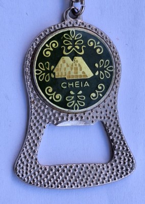 Cabana CHEIA breloc - desfacator de capace bere, reclama piesa superba anii 1970 foto