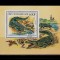 ( C38 )Rep. Centrafricana 1982 &quot;Fauna- Crocodilul de Nil&quot; ,bloc 164A, stamp.