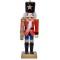 Decorațiune Crăciun, Soldat Lemn, Suspendabil, Uniformă Roșu/Albastru, 13 cm
