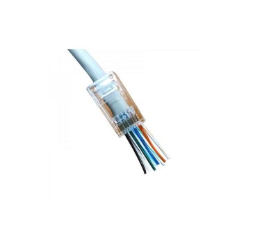 Conector Mufa retea UTP RJ45 CAT 6 Pass through connector SafetyGuard Surveillance foto