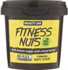 Scrub pentru Fermitatea Corpului cu Zahar Brun si Unt de Cacao Fitness Nuts 200 grame Beauty Jar foto