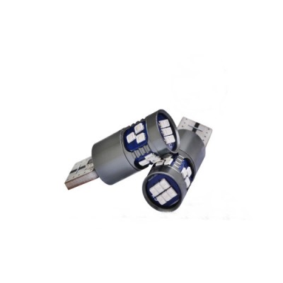 Bec T10 18SMD 2016 12V Canbus 400 lumen Lumina albastra Cod: HH026 Automotive TrustedCars foto