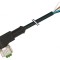 Cablu de conectare M12 in unghi 3m 30VAC 1,5A