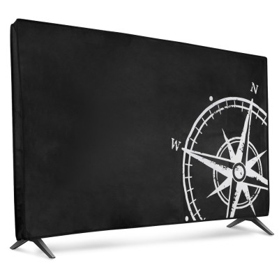 Husa Kwmobile pentru televizor de 32 inch, Negru/Alb, Plastic, 52795.06 foto