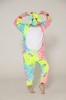 Pijama Kigurumi Unicorn Magic, Salopeta Dama Flausa, Gluga Urechi, Buzunare, Fermoar Spate, Marimi S-L