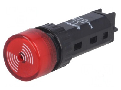 Semnalizator acustic 80dB fără iluminare IP40 &amp;Oslash;16mm 24VDC foto