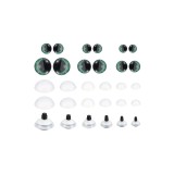 Ochi de siguranță 14-30mm 56 buc. Ochi realisti pentru păpuși croșetate &ndash; Verde