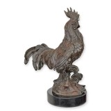 Cocos-statueta din bronz pe un soclu din marmura YY-9