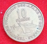 (M1557) MONEDA TERRITOIRE FRANCAIS DES AFARS ET DES ISSAS (ASTAZI DJIBOUTI) - 10 FRANCS 1975, TIRAJ 360.000 BUC