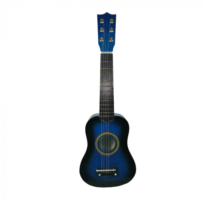 Chitara pentru copii IdeallStore&reg;, Junior Blue, clasica, lemn, 65 cm, albastru