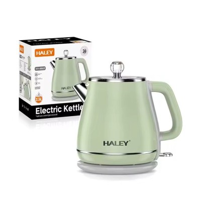 Ceainic electric de Apa HALEY, 2.5 L, 1800 W, Fierbator din Otel Inoxidabil, Verde foto