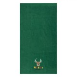 Prosop de Maini Craciun, Bumbac, Model Cerb Brodat, Mesaj Merry Christmas, Culoare Verde, Dimensiune 90x45cm, GSM 400, Oem