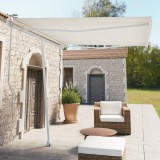 VidaXL Set st&acirc;lp pentru copertină, alb, 300x245 cm, fier
