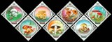 Mongolia 1985 &ndash; Serie ciuperci - 7 timbre - nestampilata