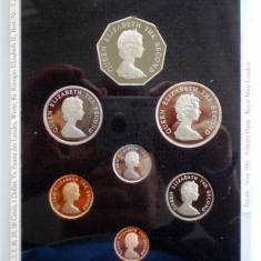 5.510 TUVALU SET 7 MONEDE 1, 2, 5, 10, 20, 50 CENTS 1 DOLLAR 1981 PROOF