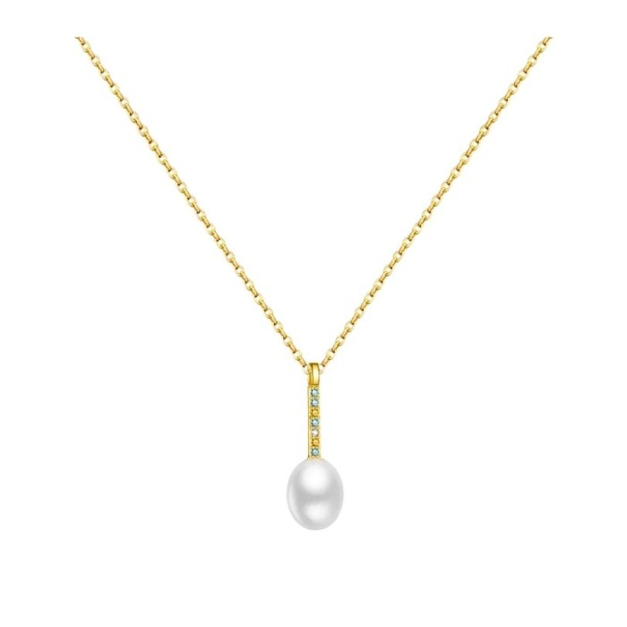 Colier reglabil din argint cu perla