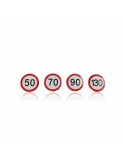 Set 4 stickere reflectorizante limita viteza 50-70-90-130 diametru 11.5 cm