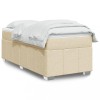 VidaXL Pat box spring cu saltea, crem, 90x190 cm, textil 3285440