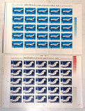TIMBRE ROMANIA LP722/1970 -50 ani aviație civilă Rom&acirc;nia-set coli -MNH -eroare