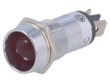 Lampă de control LED roșie 24VDC &Oslash;14,2mm IP40