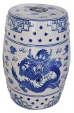 Scaun ceramica asiatica cu dragoni PIN021, Decorative