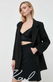 Cumpara ieftin Karl Lagerfeld fusta culoarea negru, mini, drept