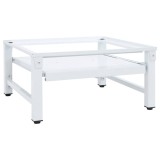 Suport masina de spalat cu raft retractabil, alb