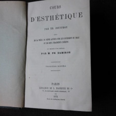 COURS D'ESTHETIQUE - TH. JOUFFROY (CARTE IN LIMBA FRANCEZA)