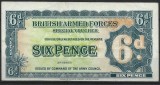 !!! RARR : MAREA BRITANIE , VOUCHER MILITAR - 6 PENCE (1948} - P M17a - UNC / CEL DIN SCAN